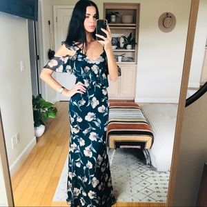 Floral maxi dresses w/ ruffle details